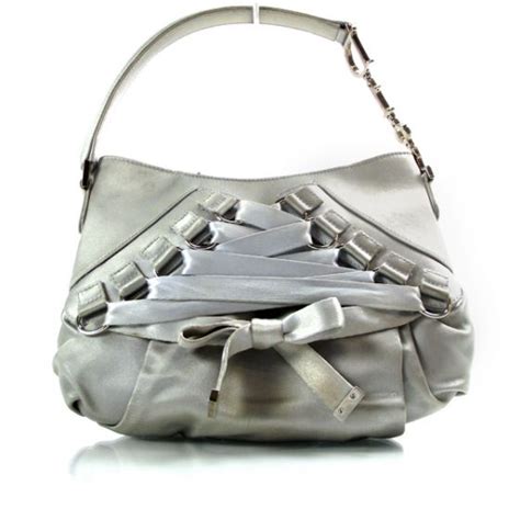 satin ballet bag dior|CHRISTIAN DIOR Satin Ballet Evening Bag Silver .